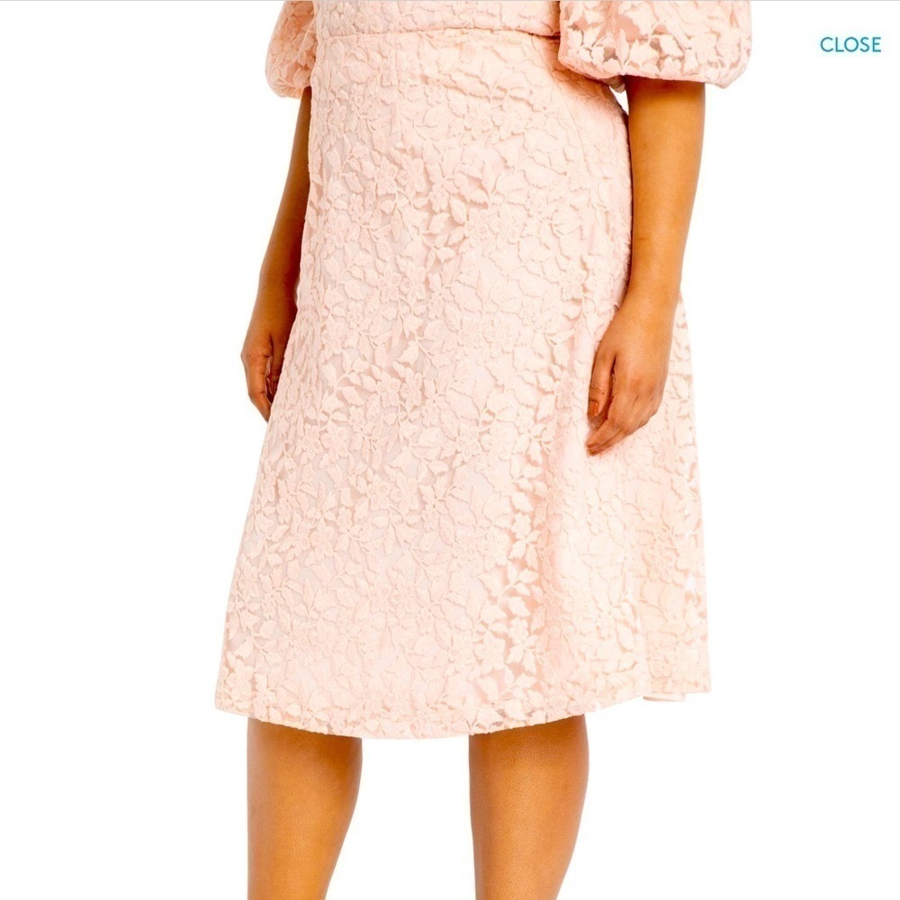 ELOQUII Pink Dogwood sz 22 skirt NWT. FULLY LINED